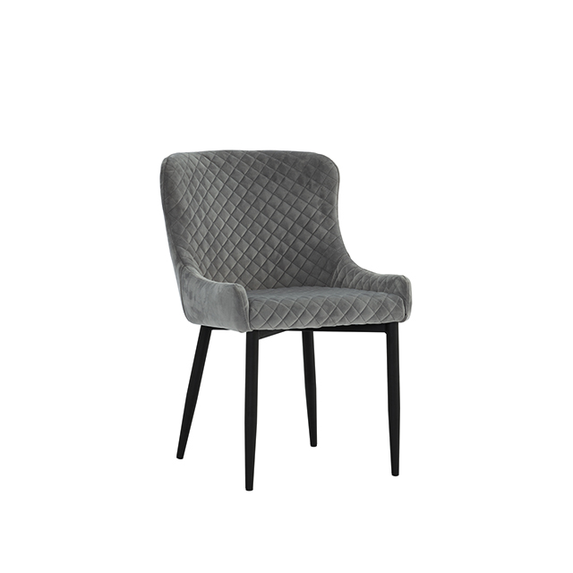 Morii Dining Chair Grey J M Plus, Real Leather Dining Chairs Grey